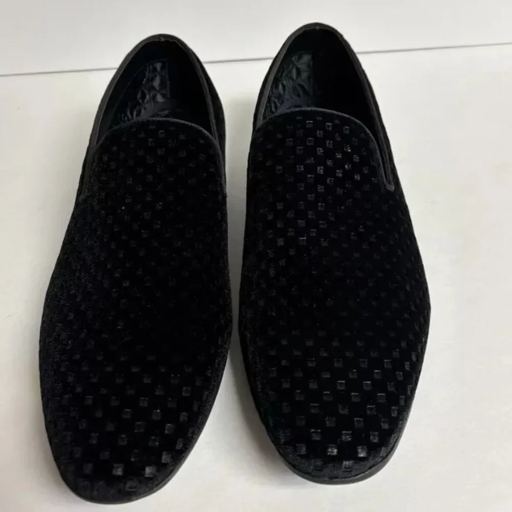 Steve Madden Men’s Lemer, Black Slip-On Shoes, Size 12 M